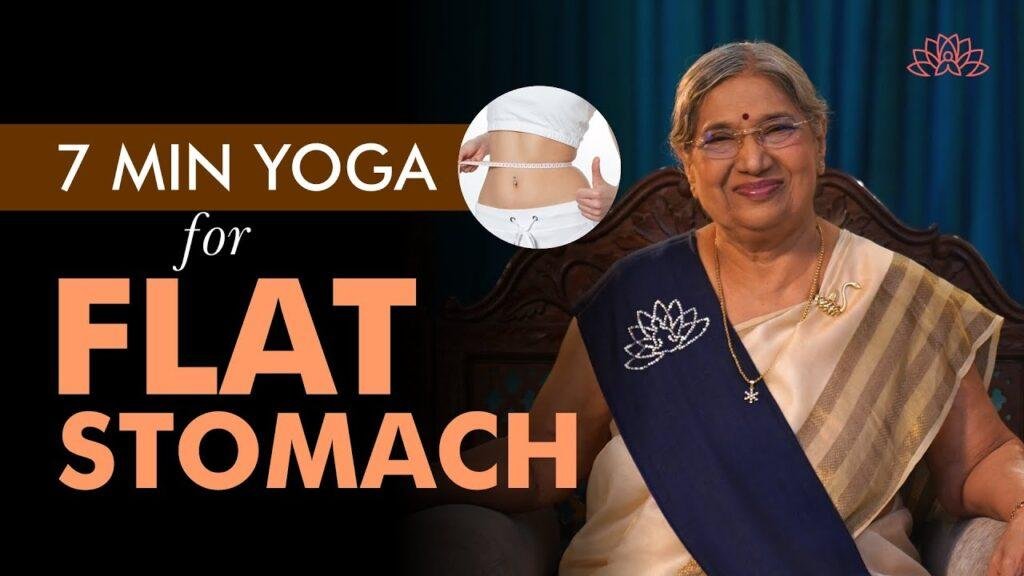 7 Minute Yoga for Flat Stomach at Home | Yoga for flat stomach for beginners | Dr. Hansaji Yogendra