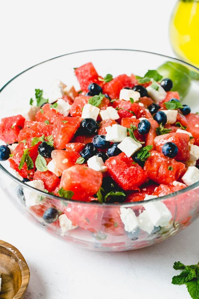 Blueberry Feta Watermelon Salad