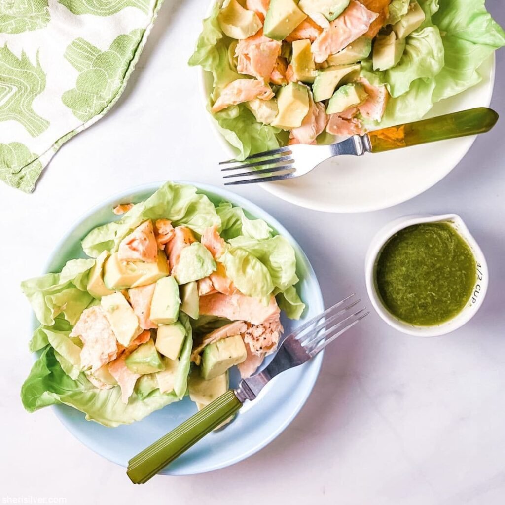 salmon salad with citrus vinaigrette l sheri silver