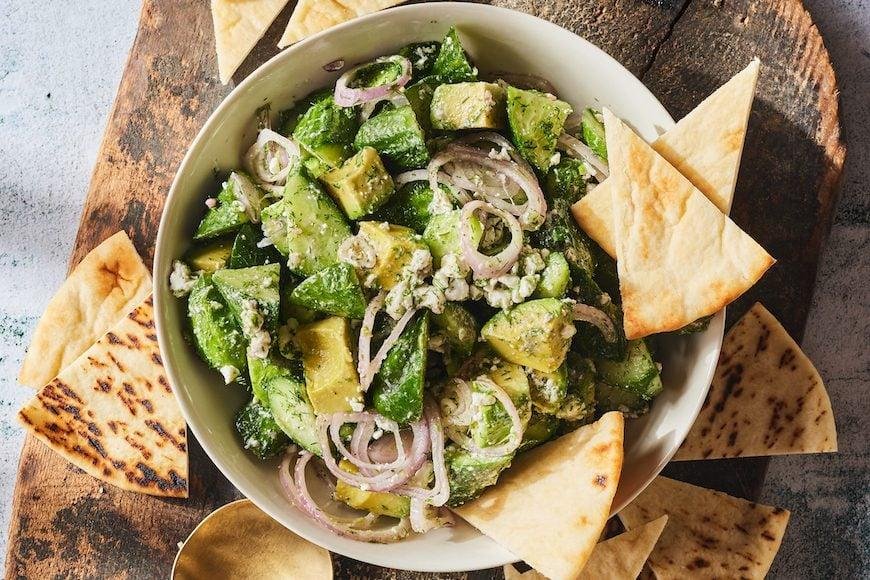 Easy Cucumber Salad with Feta | (only 5 ingredients)