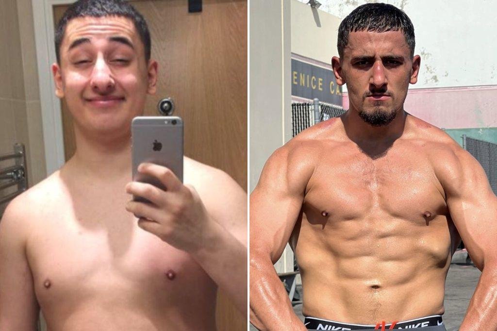 AnEsonGib shows off incredible FOUR-STONE weight loss and new ripped physique ahead of Austin McBroom rematch